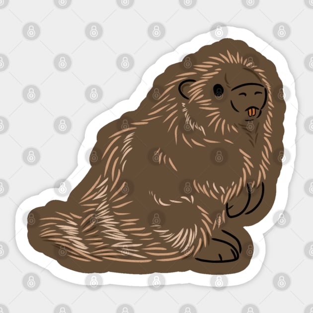 Porcupine Sticker by DeguArts